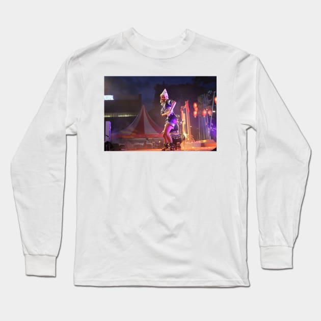 Young Asian girl dance performer on stage 1 Long Sleeve T-Shirt by kall3bu